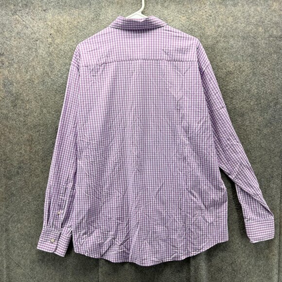 Peter Millar Shirt Mens XL Purple Check Summer Comfort Performance Golf - Picture 2 of 10